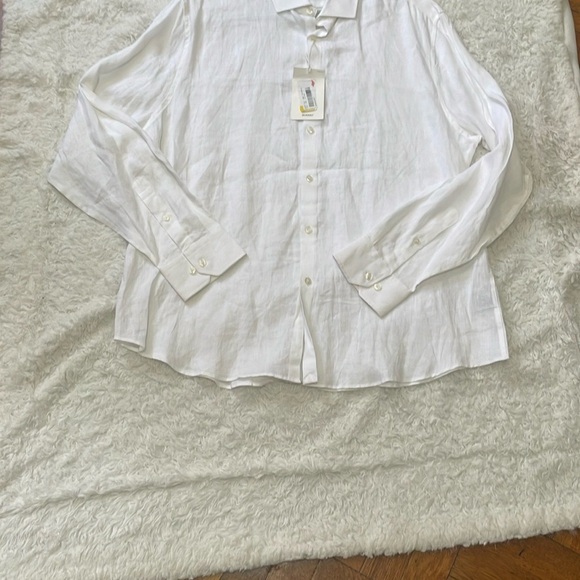 Baird McNutt White Button-Up Shirt 100%Linen - Picture 5 of 13